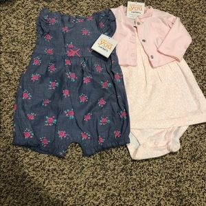 2 NWT Carters Just One You Outfits
